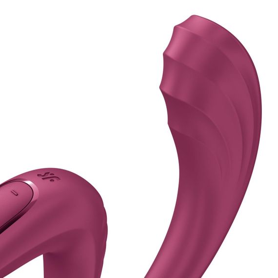 Вагинально-клиторальный вибратор Satisfyer G for Goddess 3 Wine Red, 2 мотора Sex Aura | Зображення 3