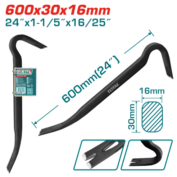 Лом-цвяходер TOTAL THT431242, 600 мм