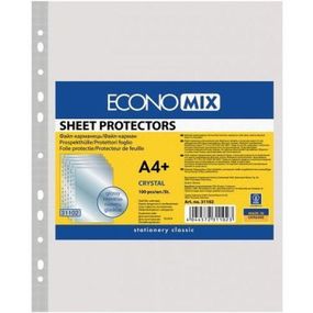 Файл Economix А4+ Crystal глянцевый, 100 штук (E31102) - Топ Продаж!