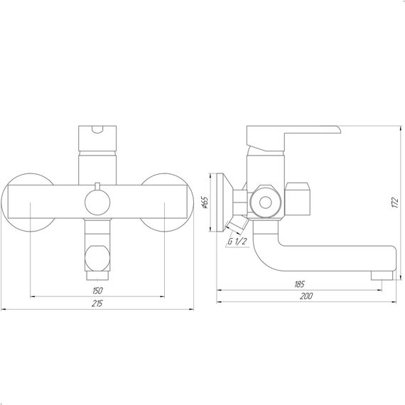 Змішувач для ванни DOMINO PRESTIGE DPS-102N | Зображення 1