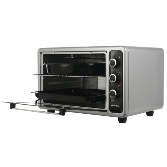 Духовка духовой шкаф ASEL AF-40-23 1300 Вт 40 л, Электрическая машина для выпечки DP-80 | Зображення 2