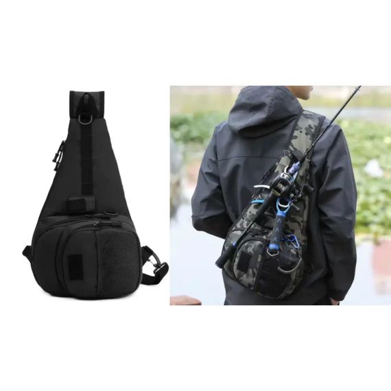 Сумка для хранения рыболовных снастей, рыболовный рюкзак через плечо с лямкой через плечо 39x23x15 см