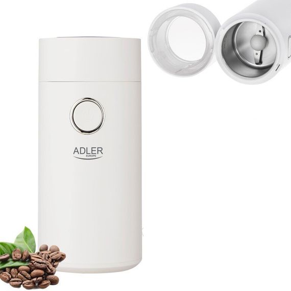 Кофемолка электрическая Adler AD-4446-ws 150 Вт белая | Зображення 2