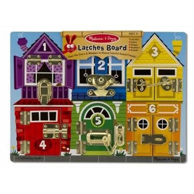 Розвиваюча іграшка Melissa&amp;Doug Деревянная доска с задвижками (MD13785) | Зображення 1