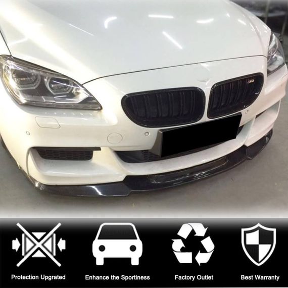 Накладка на передній бампер Lip V2 (для M-Sport, Карбон) для BMW 6 F12/F13/F06 2011-2018 рр | Зображення 1