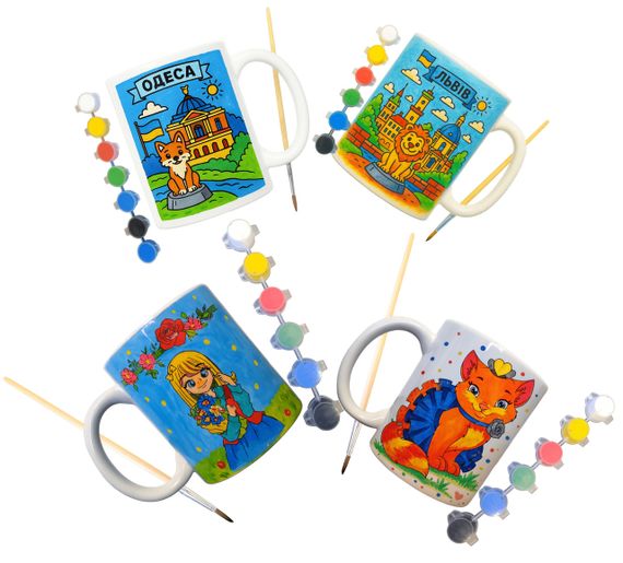 Набор для творчества кружка раскраска Сумы 330 мл белая (КР0093) | Зображення 2