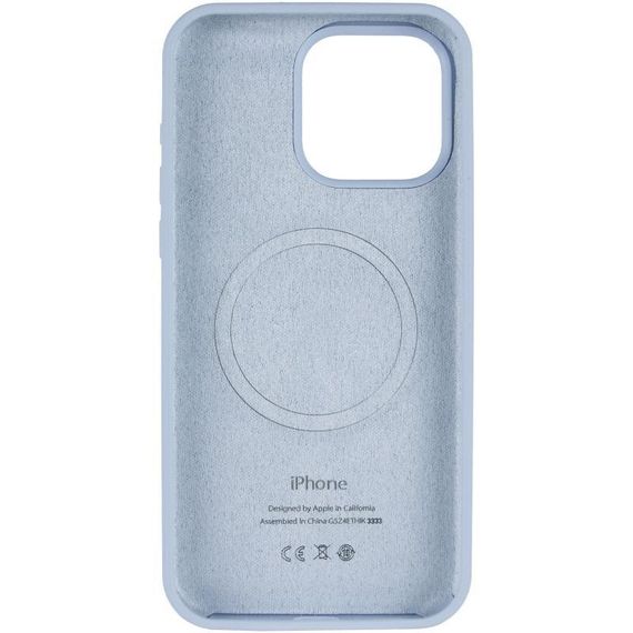 Чохол Silicone Case (AA) Logo with MagSafe для Apple iPhone 11 Pro (5.8") Блакитний / Lilac Blue | Зображення 2