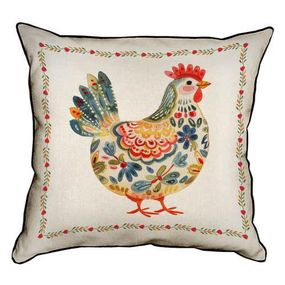 Подушка с мешковины Курочка 45x45 см (45PHB_25F003)