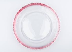 Тарілка OLens Рожеве серце 01-036 28 см