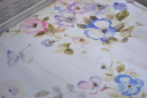 Постельное белье TAC Satin Digital 200×220 см Claudine Lila | Зображення 1