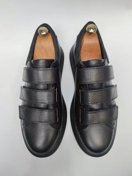 Чорні шкіряні кеди на липучках 41 розмір | Зображення 3