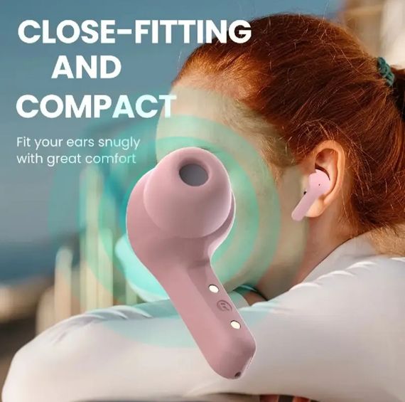 T2 TWS Беспроводные Bluetooth-наушники с цифровым дисплеем и Hi-Fi звуком. Чёрные Розовый | Зображення 6