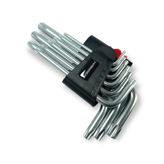 Набір шестигранників TORX з отвором HAISSER, 9 шт. (T10-T50, S2) (арт.48114) | Зображення 2