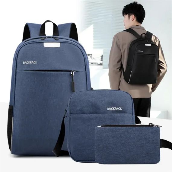 Універсальний набір рюкзак + сумка + гаманець BACK-PACK 3в1 Чорний | Зображення 2