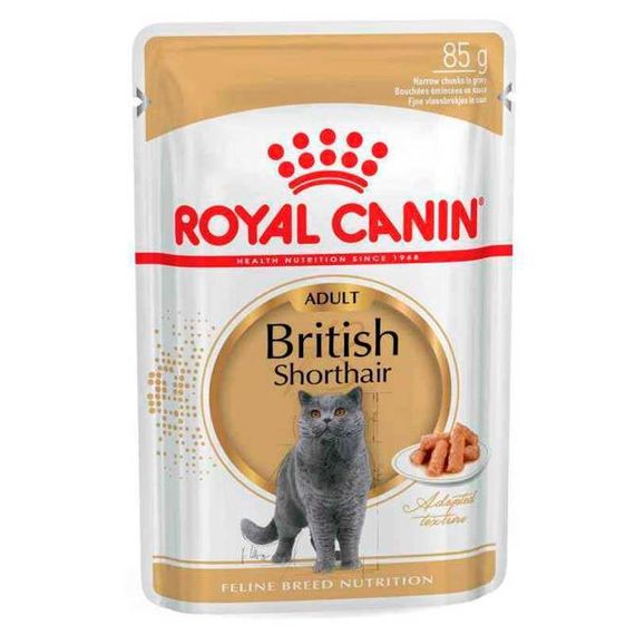 Вологий корм Royal Canin British Shorthair Adult для дорослих кішок породи Британська короткошерста (шматочки у підливі), 85 г