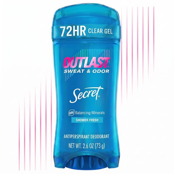 Дезодорант-антиперспірант жіночий Secret OUTLAST 72h Clear Gel Shower Fresh (73 g)