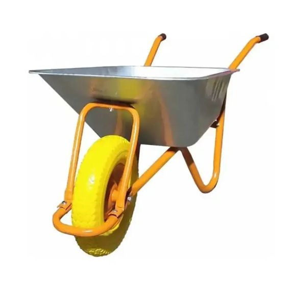 Тачка будівельна одноколісна BUDFIX WB6405, поліуретанове колесо, об’єм 90/170 л, 160 кг