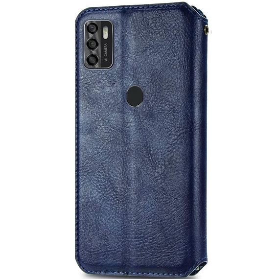 Шкіряний чохол-книжка GETMAN Cubic (PU) для ZTE Blade A7s (2020) Штучна шкіра, Слот для візитки, Синій | Зображення 3