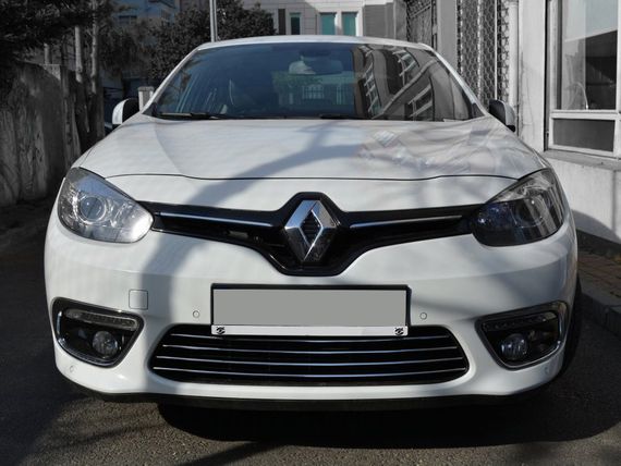 Накладки на решітку бампера (2013-2024, нерж) Carmos - Турецька сталь для Renault Fluence рр | Зображення 1