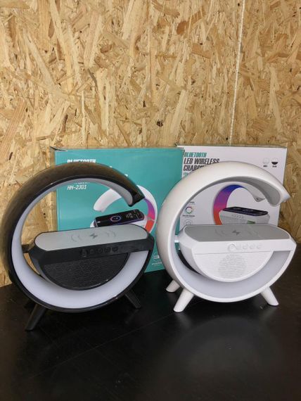 Умный светильник/ Ночник c беспроводной зарядкой для телефона/Bluetooth-колонка | Зображення 1