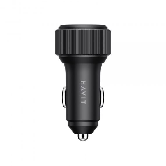 Автомобільний зарядний пристрій HAVIT HV-CC2014 60W 2xUSB-C Black | Зображення 3