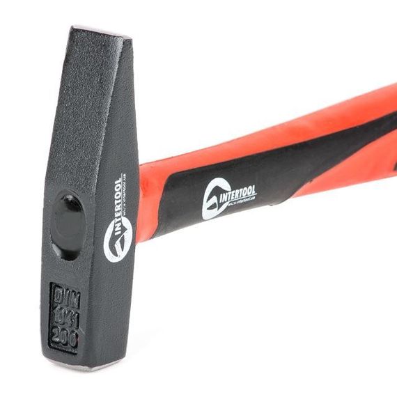 Молоток 200 г ручка з фібергласу INTERTOOL HT-02021 | Зображення 6