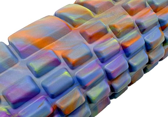 Масажний ролик EasyFit Grid Roller 33 см v.1.1 Multi Синій (EF-2021-BL) | Зображення 2