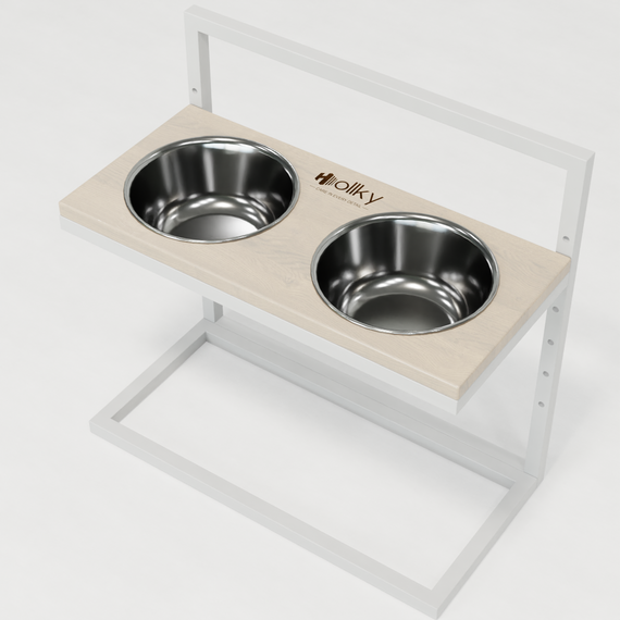 Миски на регулируемой подставке для больших собак Hollky Flex L (2 × 1.8 л) FL-502850-WHWH | Зображення 2