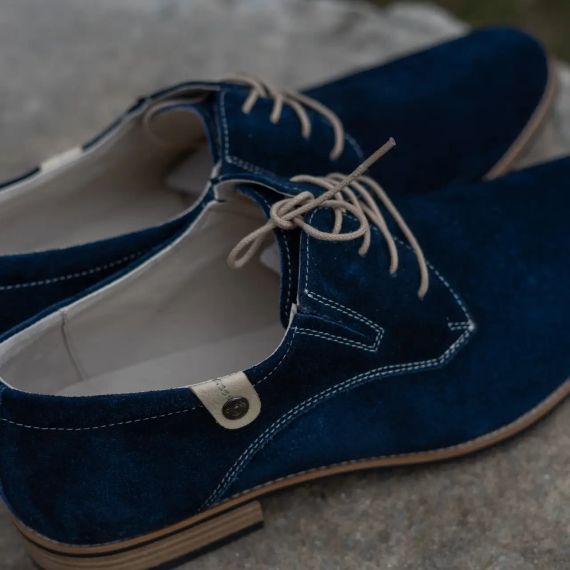 Сині замшеві туфлі 43 розмір – якість гарантуємо! | Зображення 1