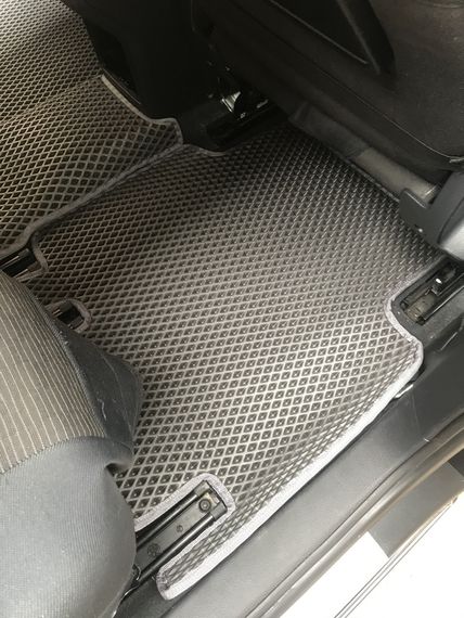 Поліуретанові килимки (2 ряду, EVA, чорні) для Volkswagen Sharan 2010-2024 рр | Зображення 1