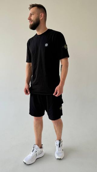 Чоловічий літній костюм Stone Island чорний | Зображення 7