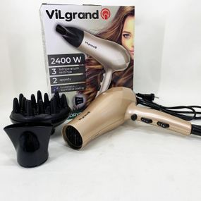 Хороший фен для дома VILGRAND VHD 2424TI 2400 Вт, Фен для укладки волос с функцией ионизации GO-48