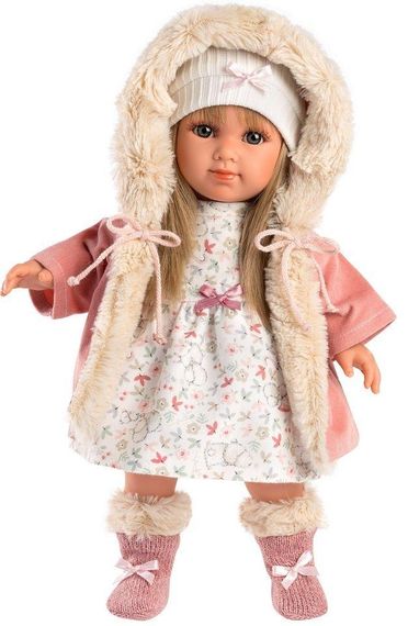 Испанская Кукла Llorens Виниловая Коллекционная Девочка с Белыми Длинными Волосами 35 см | Зображення 1