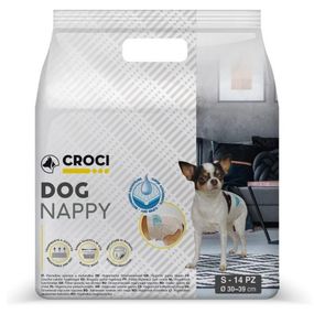 Підгузки для собак 30-39 см Croci Dog nappy S (14 шт/уп)