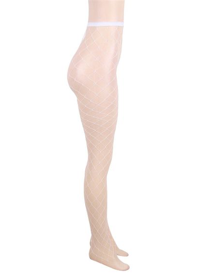 Колготки у велику сіточку Star Night Fence Net Pantyhose білі XS-M | Зображення 2