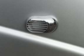 Решетка на повторитель `Овал` (2 шт, ABS) для Mitsubishi Outlander 2006-2012 гг