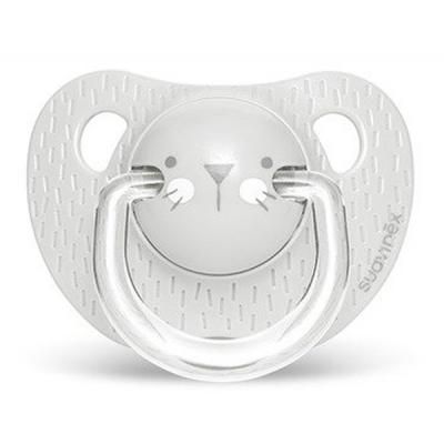 Пустышка Suavinex Hygge анатом.Уютные истории 18+ мес. серая (306578)