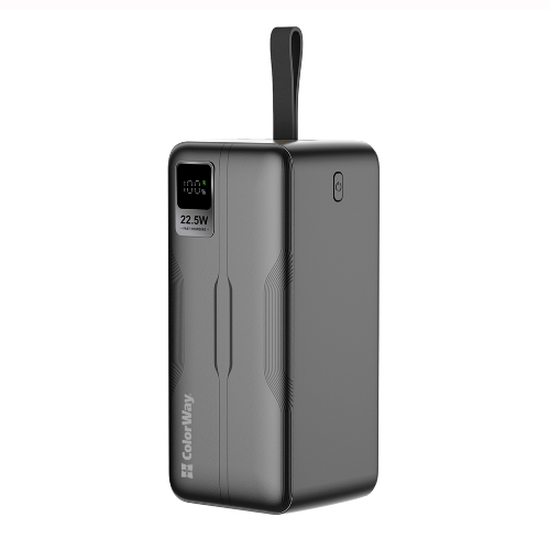Павербанк 50000mAh ColorWay CW-PB500LPC5BK-PDD QC+PD чорний