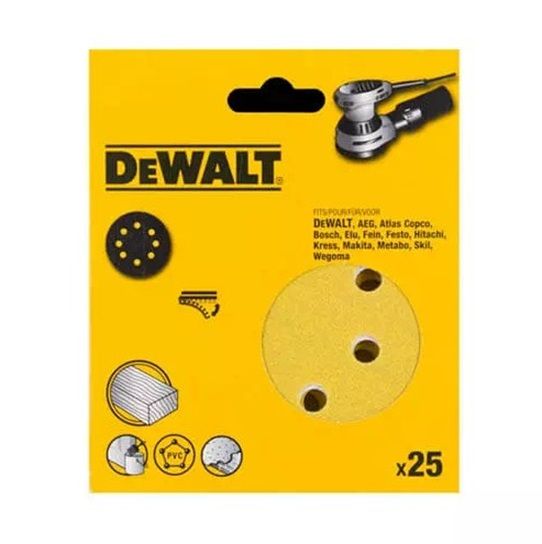 Шліфувальне коло самоклеюче DeWalt 125 мм зерно 80, 25 шт (DT3113XM)