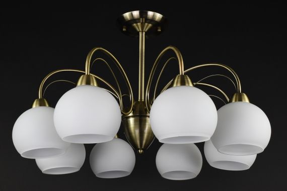 Люстра стельова на 8 лампочок 27275 Бронза 40х62х62 см. | Зображення 1