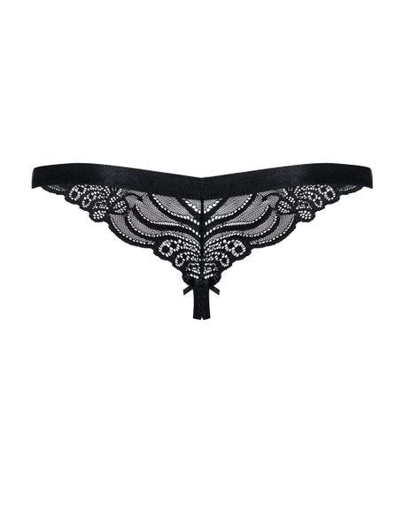 Стринги с разрезом Obsessive 828-THC-1 otwarte Черный L/XL | Зображення 5
