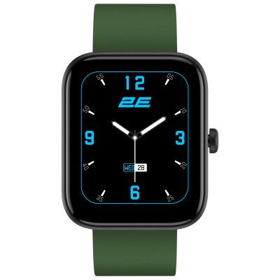 Смарт-часы 2E Alpha SQ Music Edition 46mm Black-Green (2E-CWW40BKGN) | Зображення 1