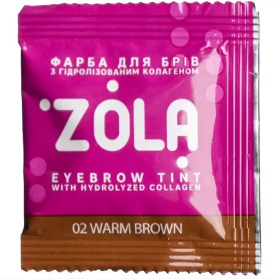 ZOLA Краска для бровей с коллагеном Eyebrow Tint With Collagen 5 ml 02 Warm Brown