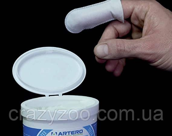Серветки на палець для догляду за зубами для собак та котів Artero Teeth Wipes 50 шт H685 | Зображення 1