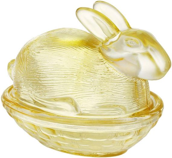 Цукерниця з кришкою Жовтий Кролик 12х9х10см