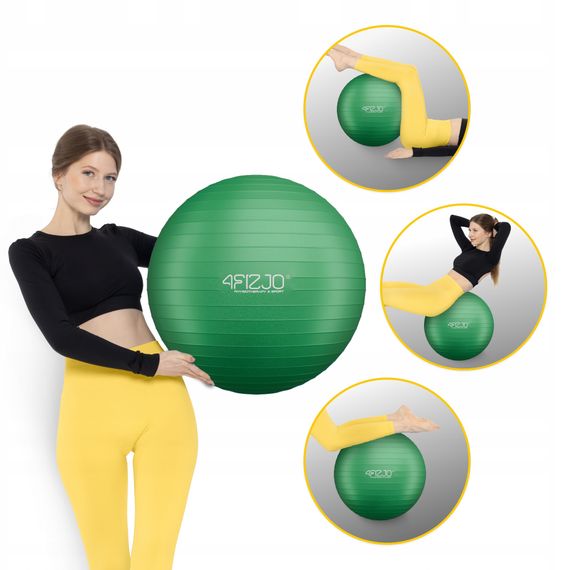 М'яч для фітнесу (фітбол) 4FIZJO 85 см Anti-Burst Green (P-5907739316394) | Зображення 8