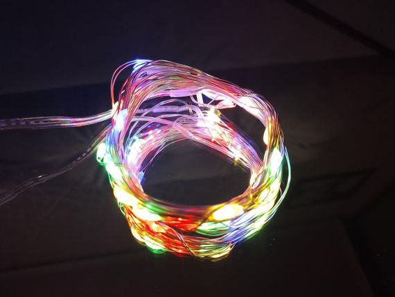 Гирлянда на батарейках (3шт АА) "светодиодные капли" 3м, 30LED, мульти цвет | Зображення 1