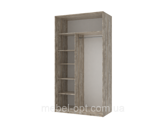 Шафа купе Сіті Лайт Doros Клондайк 1 ДСП / 1 Дзеркало 120х60х225 (240068) | Зображення 1