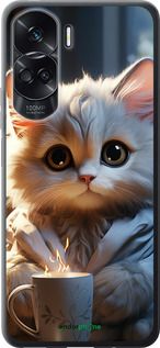 Чохол на Huawei Honor 90 Lite Білий кіт "5646u-3131-2448"