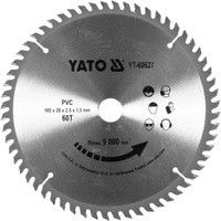 Диск пиляльний по ПВХ 185х2.5x20мм 60 зубів YATO YT-60627